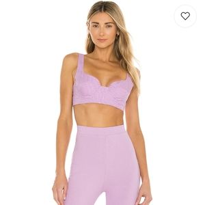Demi Crop Top in Pink Lilac Camila Coelho size medium